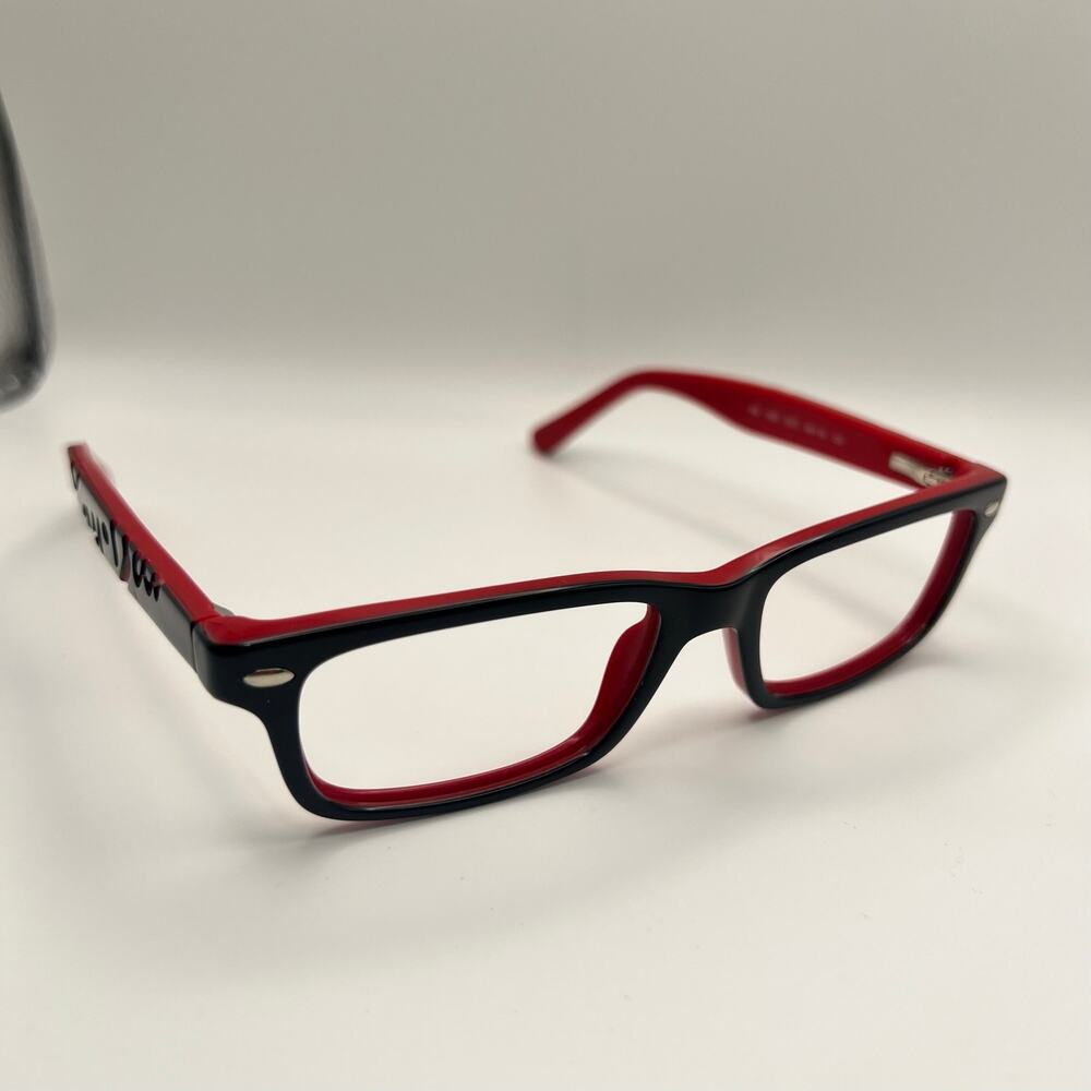 Ray-Ban RB1535 3573 Youth Eyeglasses Black Red Frames 48-16-130